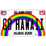 Go Hawaii Novelty Metal License Plate 7" x 4" (MP)