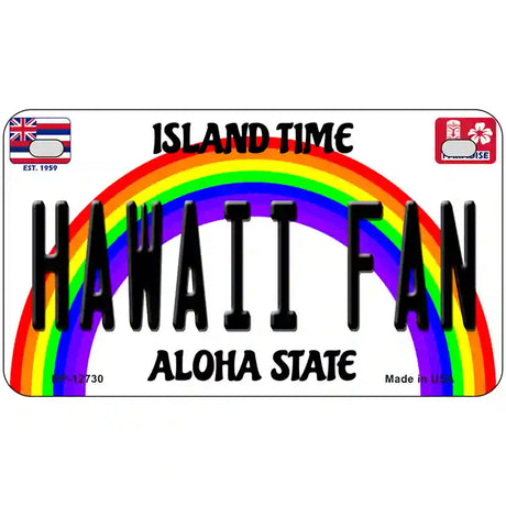 Hawaii Fan Novelty Metal License Plate 7" x 4" (MP)