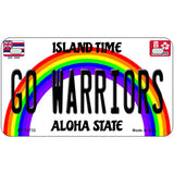 Go Warriors Novelty Metal License Plate 7" x 4" (MP)