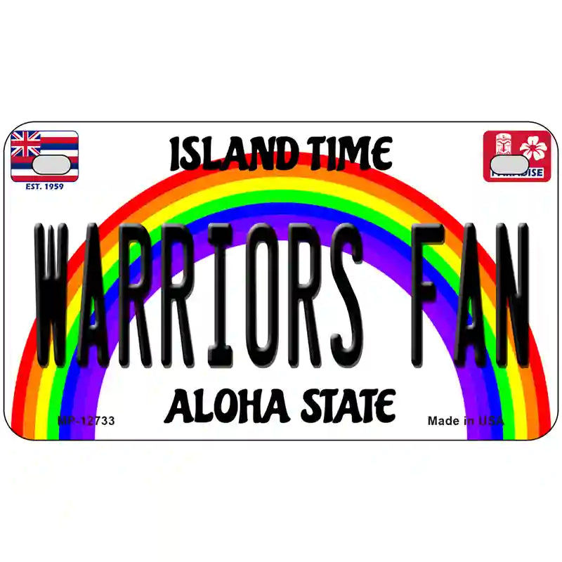 Warriors Fan Novelty Metal License Plate 7" x 4" (MP)