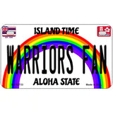 Warriors Fan Novelty Metal License Plate 7" x 4" (MP)