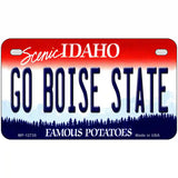 Go Boise State Novelty Metal License Plate 7" x 4" (MP)