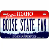 Boise State Fan Novelty Metal License Plate 7" x 4" (MP)