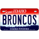 Broncos Novelty Metal License Plate 7" x 4" (MP)