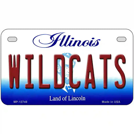 Wildcats Novelty Metal License Plate 7" x 4" (MP)