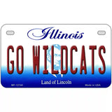 Go Wildcats Illinois Novelty Metal License Plate 7" x 4" (MP)