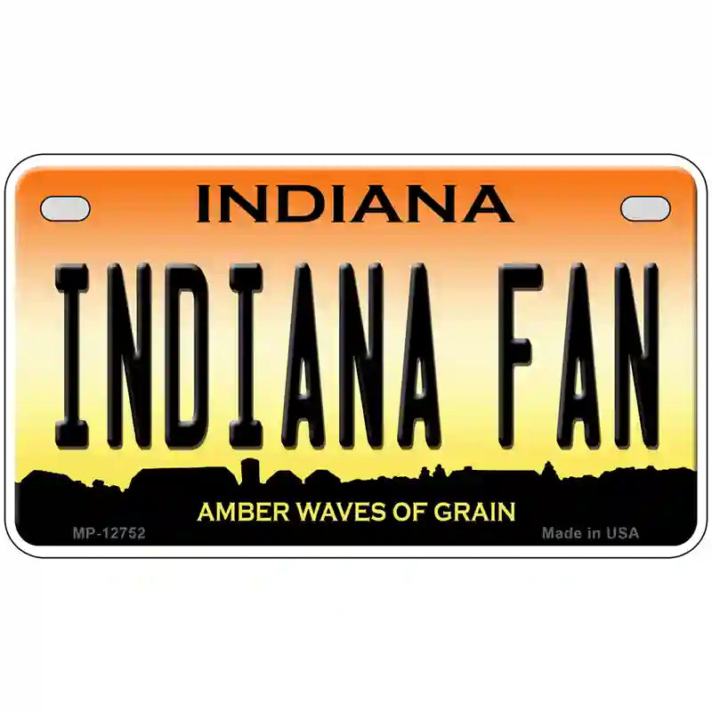 Indiana Fan Novelty Metal License Plate Tag 7" x 4" (MP)