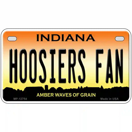 Hoosiers Fan Novelty Metal License Plate Tag 7" x 4" (MP)