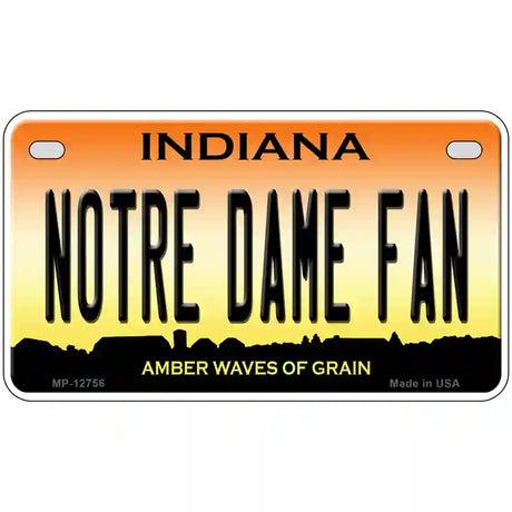 Notre Dame Fan Novelty Metal License Plate Tag 7" x 4" (MP)