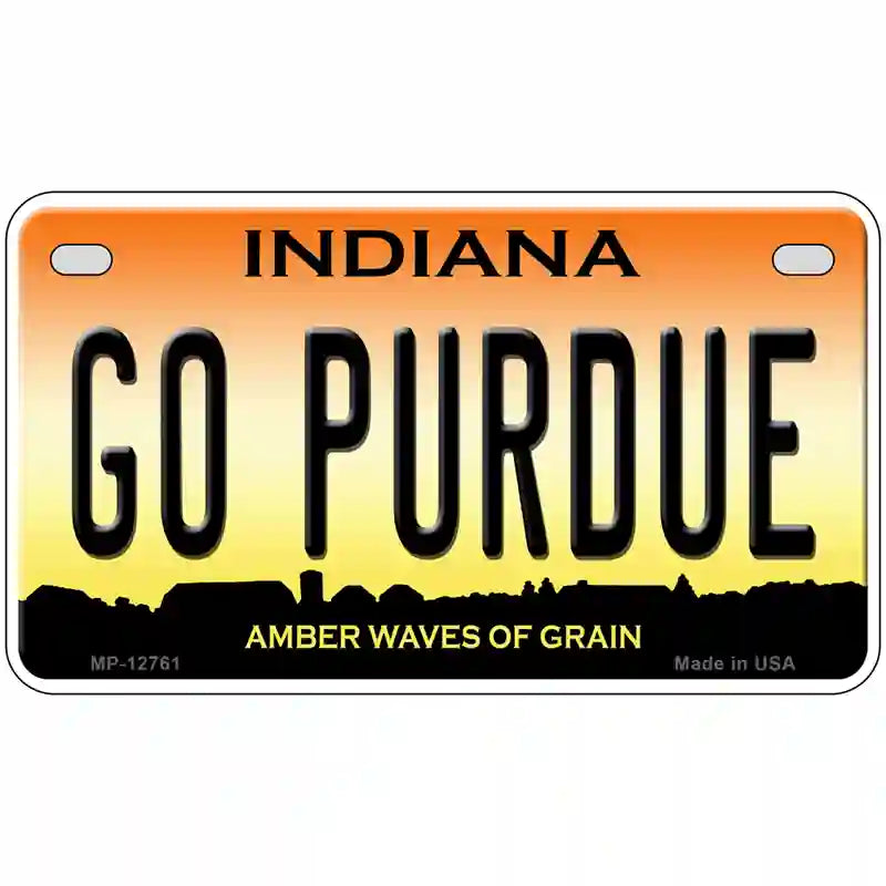 Go Purdue Novelty Metal License Plate Tag 7" x 4" (MP)