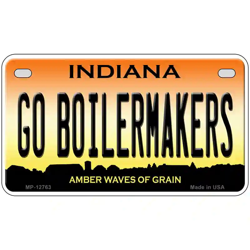 Go Boilermakers Novelty Metal License Plate Tag 7" x 4" (MP)