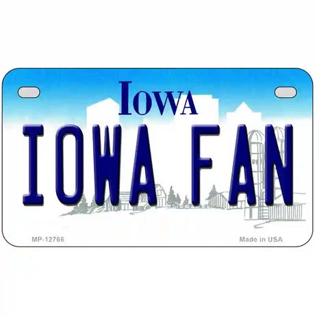 Iowa Fan Novelty Metal License Plate Tag 7" x 4" (MP)