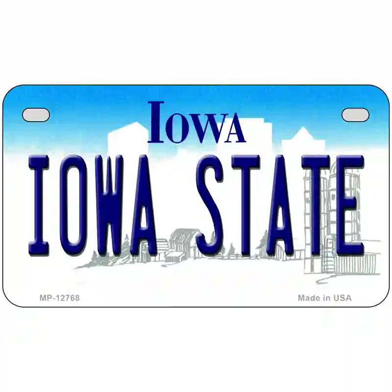 Iowa State Novelty Metal License Plate Tag 7" x 4" (MP)