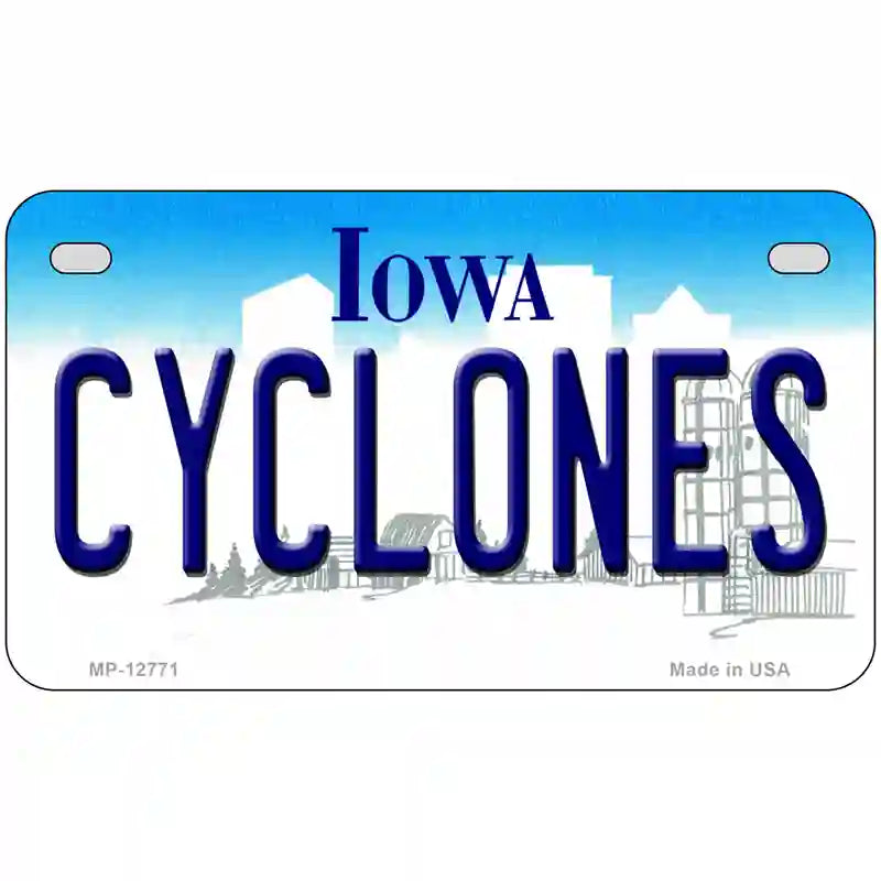 Cyclones Novelty Metal License Plate Tag 7" x 4" (MP)