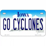 Go Cyclones Novelty Metal License Plate Tag 7" x 4" (MP)