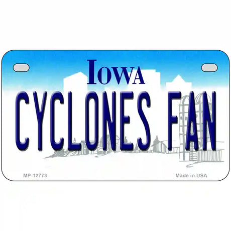 Cyclones Fan Novelty Metal License Plate Tag 7" x 4" (MP)