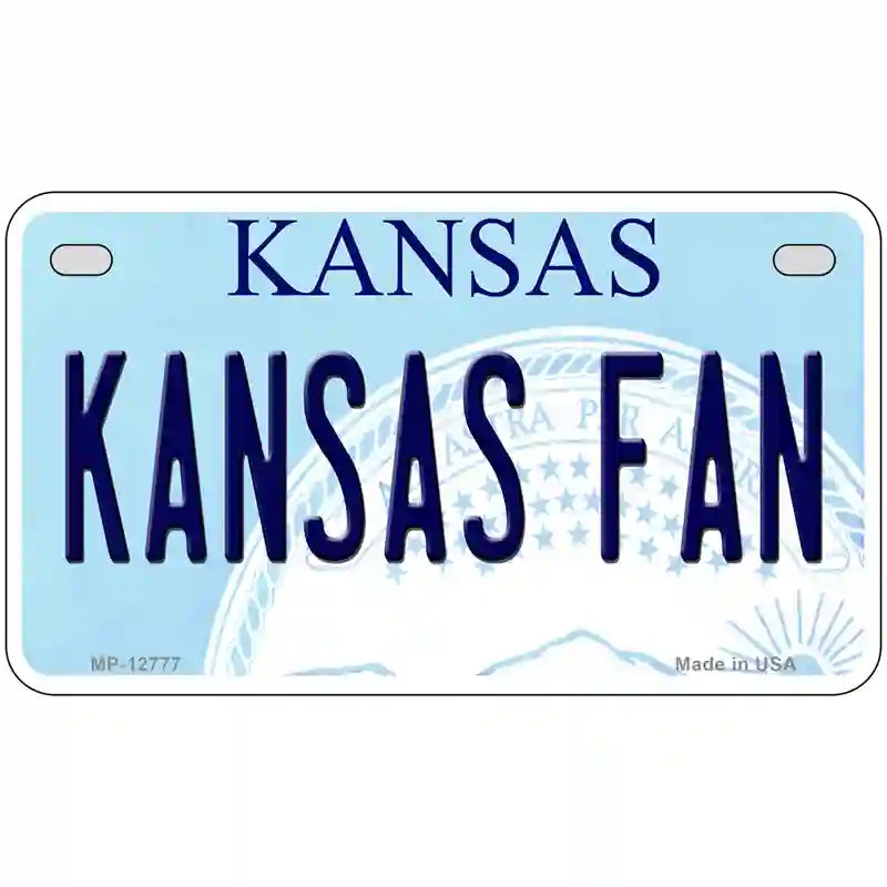 Kansas Fan Novelty Metal License Plate Tag 7" x 4" (MP)