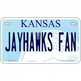 Jayhawks Fan Novelty Metal License Plate Tag 7" x 4" (MP)