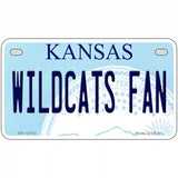 Kansas Wildcats Fan Novelty Metal License Plate Tag 7" x 4" (MP)