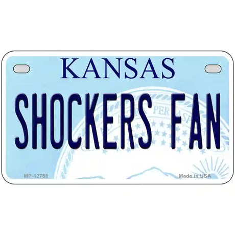 Shockers Fan Novelty Metal License Plate Tag 7" x 4" (MP)