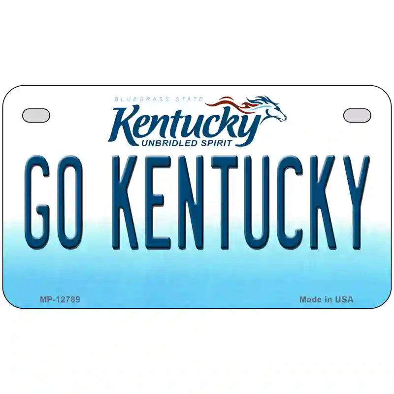 Go Kentucky Novelty Metal License Plate Tag 7" x 4" (MP)