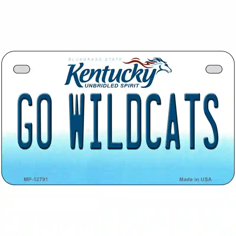 Kentucky Go Wildcats Novelty Metal License Plate Tag 7" x 4" (MP)