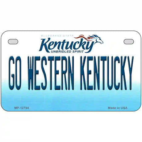 Go Western Kentucky Novelty Metal License Plate Tag 7" x 4" (MP)