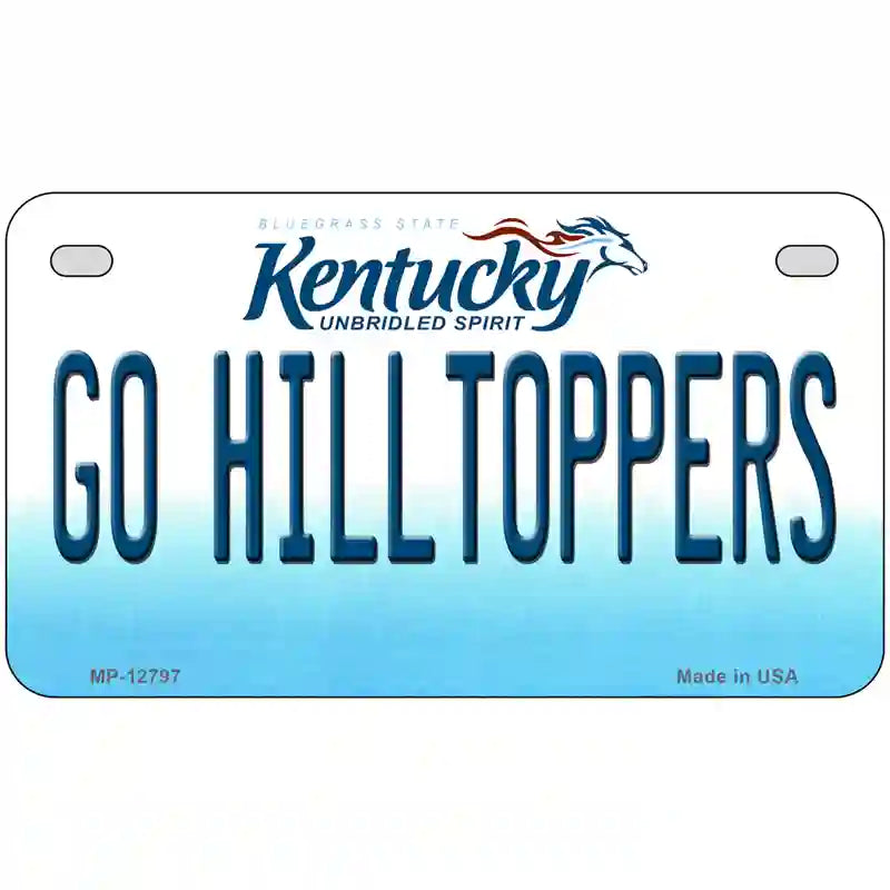 Go Hilltoppers Novelty Metal License Plate Tag 7" x 4" (MP)