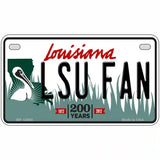 LSU Fan Novelty Metal License Plate Tag 7" x 4" (MP)