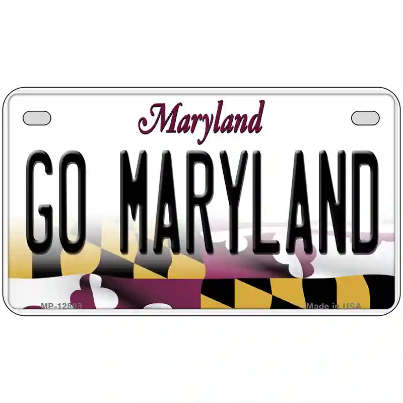 Go Maryland Novelty Metal License Plate Tag 7" x 4" (MP)