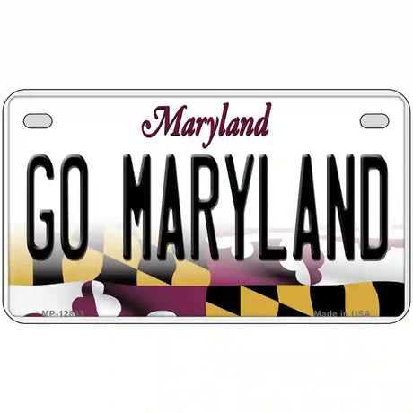 Go Maryland Novelty Metal License Plate Tag 7" x 4" (MP)