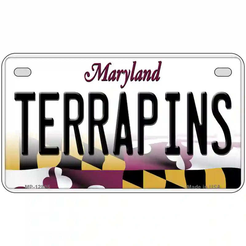 Terrapins Novelty Metal License Plate Tag 7" x 4" (MP)