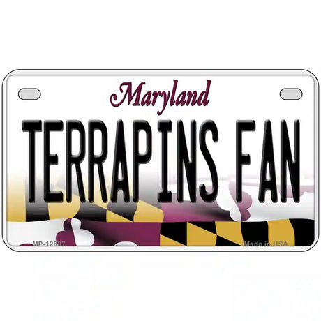 Terrapins Fan Novelty Metal License Plate Tag 7" x 4" (MP)