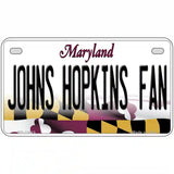 Johns Hopkins Fan Novelty Metal License Plate 7" x 4" (MP)