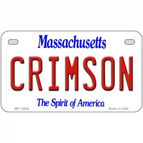 Crimson Novelty Metal License Plate 7" x 4" (MP)