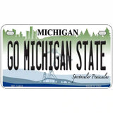 Go Michigan State Novelty Metal License Plate 7" x 4" (MP)