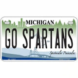 Go Spartans Novelty Metal License Plate 7" x 4" (MP)