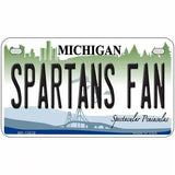 Spartans Fan Novelty Metal License Plate 7" x 4" (MP)