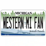 Western Michigan Fan Novelty Metal License Plate 7" x 4" (MP)