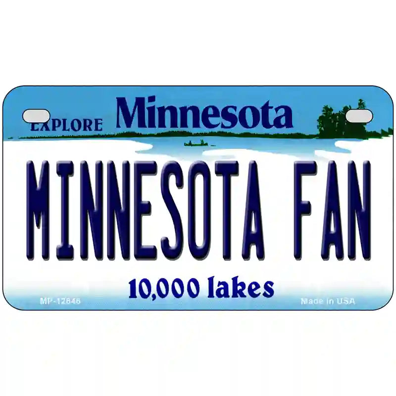 Minnesota Fan Novelty Metal License Plate 7" x 4" (MP)