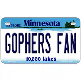 Gophers Fan Novelty Metal License Plate 7" x 4" (MP)