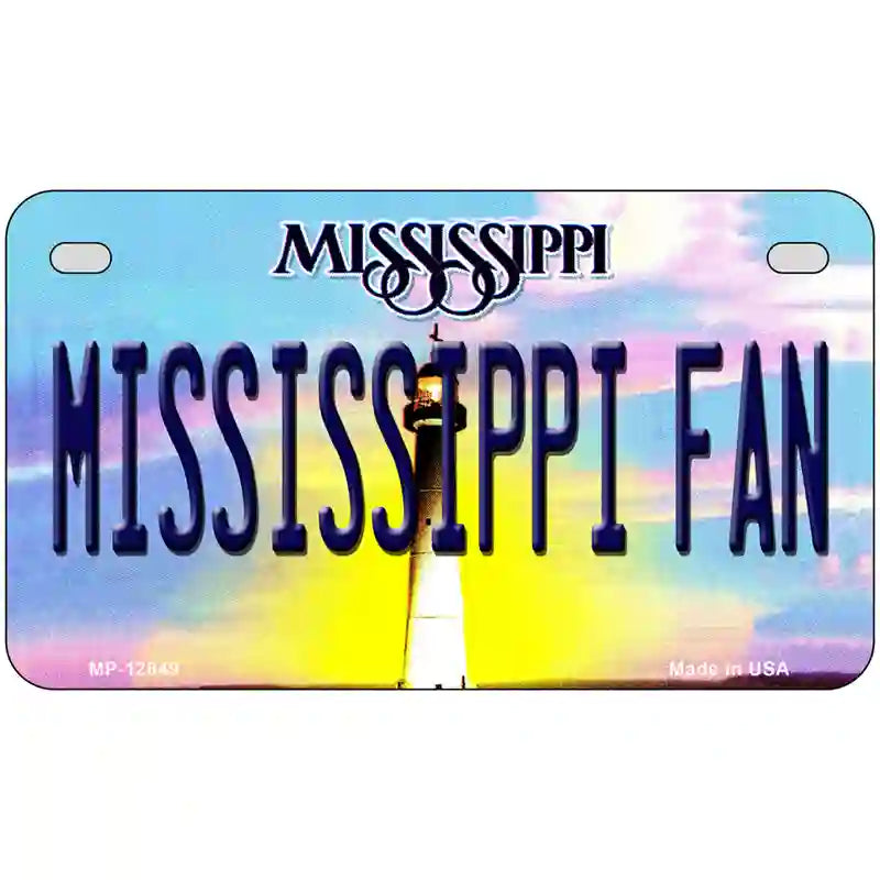 Mississippi Fan Novelty Metal License Plate 7" x 4" (MP)