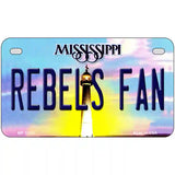 Rebels Fan Novelty Metal License Plate 7" x 4" (MP)