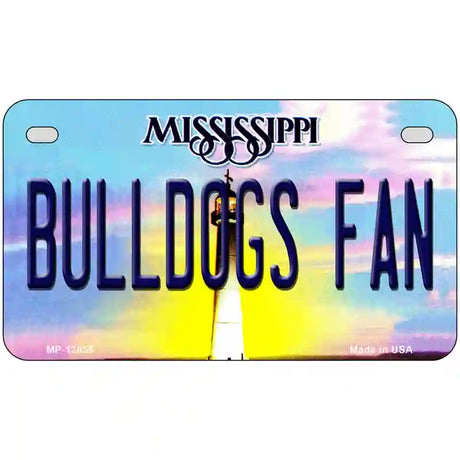 Bulldogs Fan Mississippi Novelty Metal License Plate 7" x 4" (MP)