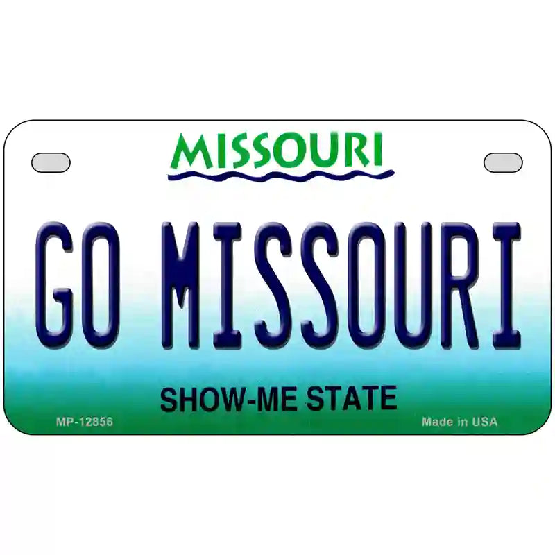 Go Missouri Novelty Metal License Plate 7" x 4" (MP)