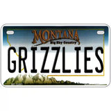 Grizzlies Novelty Metal License Plate 7" x 4" (MP)