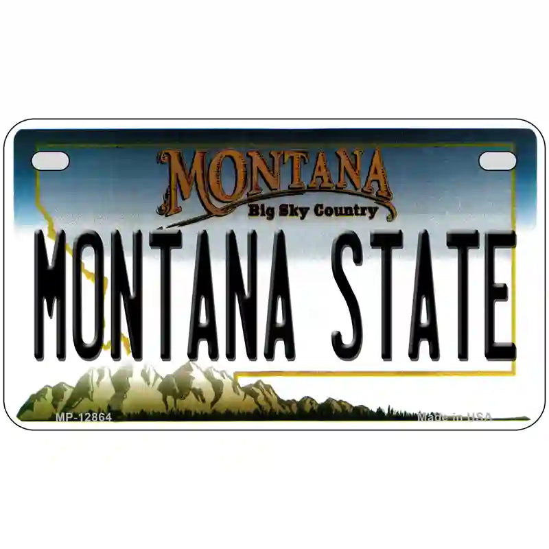 Montana State Novelty Metal License Plate 7" x 4" (MP)