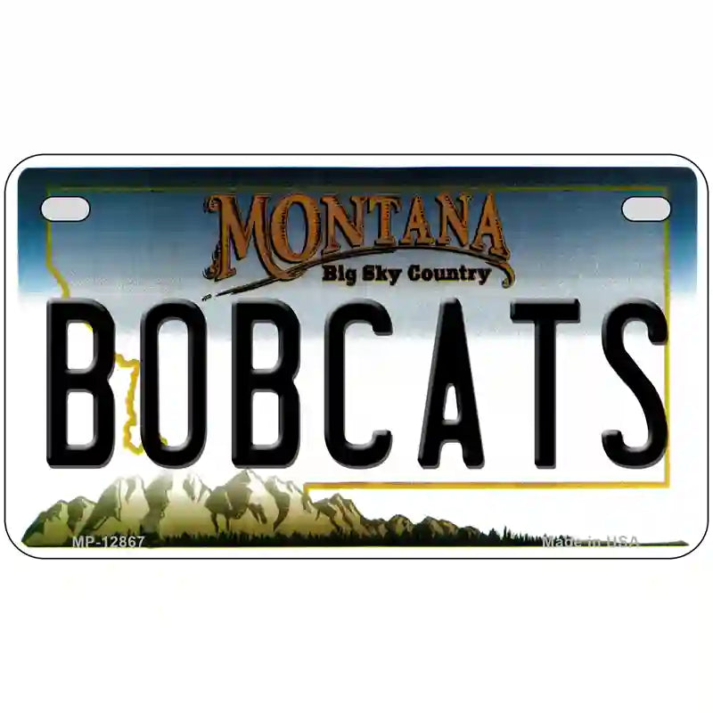 Bobcats Novelty Metal License Plate 7" x 4" (MP)