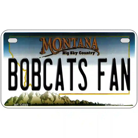 Bobcats Fan Novelty Metal License Plate 7" x 4" (MP)