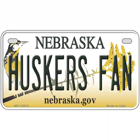 Huskers Fan Novelty Metal License Plate 7" x 4" (MP)